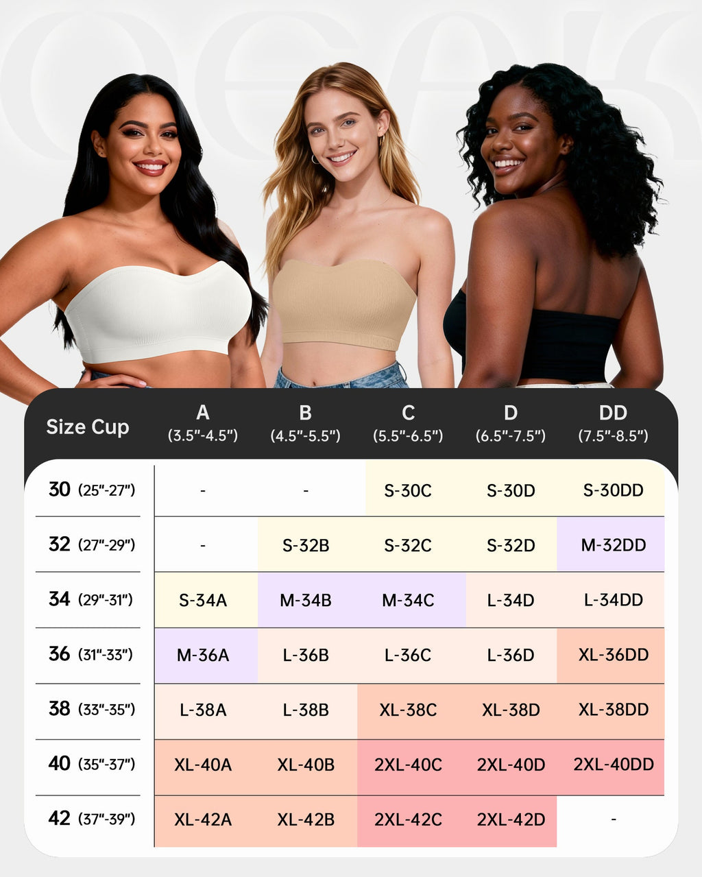 Wireless Strapless Bra Tube Top