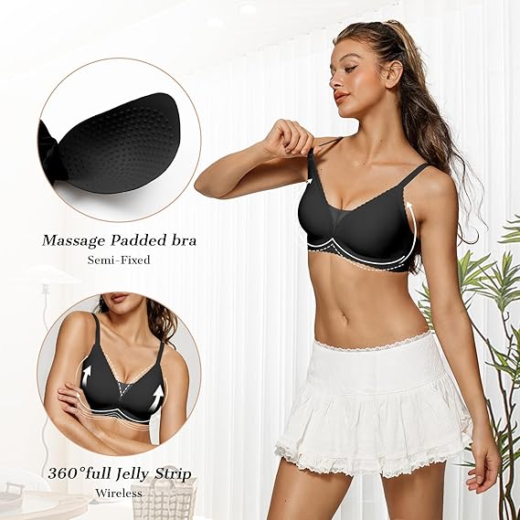 Scalloped Mesh Wireless Jelly Bras