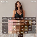 Wireless V Neck Bra with Front-Adjustable Straps
