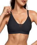 Scalloped Mesh Wireless Jelly Bras