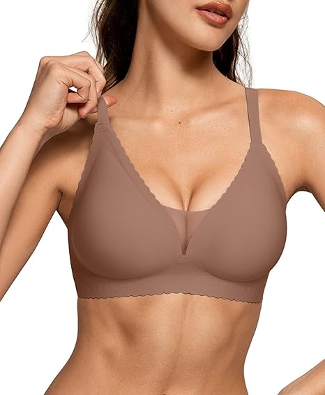 Scalloped Mesh Wireless Jelly Bras